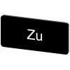 Labeling plate 12.5 x 27 mm, label black, labeling: Zu. 3SU19000AC160AL0