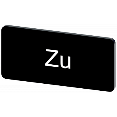 Labeling plate 12.5 x 27 mm, label black, labeling: Zu. 3SU19000AC160AL0