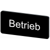 Labeling plate 12.5 x 27 mm, label black, labeling: Betrieb. 3SU19000AC160AP0