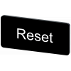 Labeling plate 12.5 x 27 mm, label black, labeling: Reset. 3SU19000AC160DU0