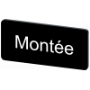 Labeling plate 12.5 x 27 mm, label black, labeling: Montee. 3SU19000AC160GC0