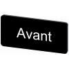 Labeling plate 12.5 x 27 mm, label black, labeling: AVANT. 3SU19000AC160GE0