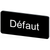 Labeling plate 12.5 x 27 mm, label black, labeling: DEFAUT. 3SU19000AC160GN0