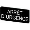 Labeling plate 12.5 x 27 mm, label black, labeling: Arret D'URGENCE. 3SU19000AC160GQ0