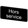 Labeling plate 12.5 x 27 mm, label black, labeling: HORS Service. 3SU19000AC160GR0