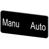 Labeling plate 12.5 x 27 mm, label black, labeling: Manu Auto. 3SU19000AC160GT0