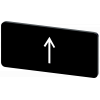 Labeling plate 12.5x27 mm, black label, icon: Arrow pointing up. 3SU19000AC160QS0