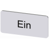 Labeling plate 12.5 x 27 mm, silver-colored label, labeling: Ein. 3SU19000AC810AB0