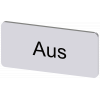 Labeling plate 12.5 x 27 mm, silver-colored label, labeling: Aus. 3SU19000AC810AC0