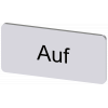 Labeling plate 12.5 x 27 mm, silver-colored label, labeling: Auf. 3SU19000AC810AD0