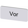 Labeling plate 12.5 x 27 mm, silver-colored label, labeling: Vor. 3SU19000AC810AF0