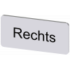 Labeling plate 12.5 x 27 mm, silver-colored label, labeling: Rechts. 3SU19000AC810AH0