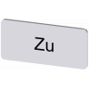 Labeling plate 12.5 x 27 mm, silver-colored label, labeling: Zu. 3SU19000AC810AL0