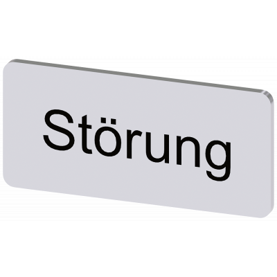 Labeling plate 12.5 x 27 mm, silver-colored label, labeling: Störung. 3SU19000AC810AQ0