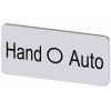 Labeling plate 12.5 x 27 mm, silver-colored label, labeling: Hand O Auto. 3SU19000AC810DD0