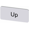 Labeling plate 12.5 x 27 mm, silver-colored label, labeling: Up. 3SU19000AC810DL0