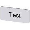 Labeling plate 12.5 x 27 mm, silver-colored label, labeling: Test. 3SU19000AC810DV0