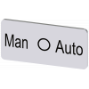 Labeling plate 12.5 x 27 mm, silver-colored label, labeling: Man-O-Auto. 3SU19000AC810DY0