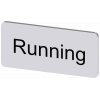 Labeling plate 12.5 x 27 mm, silver-colored label, labeling: Running. 3SU19000AC810EB0