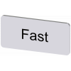 Labeling plate 12.5 x 27 mm, silver-colored label, labeling: Fast. 3SU19000AC810EE0