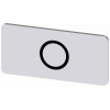 Labeling plate 12.5 x 27 mm, silver-colored label, icon: O*. 3SU19000AC810QA0