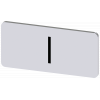 Labeling plate 12.5 x 27 mm, silver-colored label, icon: I*. 3SU19000AC810QB0