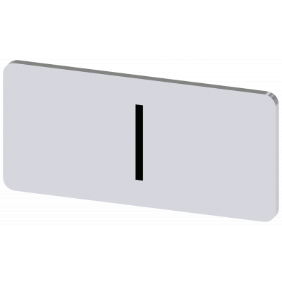 Labeling plate 12.5 x 27 mm, silver-colored label, icon: I*. 3SU19000AC810QB0