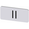 Labeling plate 12.5 x 27 mm, silver-colored label, icon: II*. 3SU19000AC810QC0