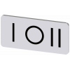 Labeling plate 12.5 x 27 mm, silver-colored label, icon: I* O II. 3SU19000AC810QK0