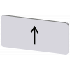 Labeling plate 12.5 x 27 mm, silver-colored label, icon: Arrow pointing up. 3SU19000AC810QS0