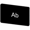 Labeling plate 17.5 x 27 mm, label black, labeling: Ab. 3SU19000AD160AE0