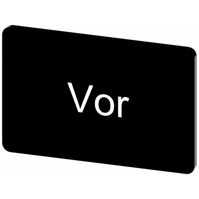 Labeling plate 17.5 x 27 mm, label black, labeling: Vor. 3SU19000AD160AF0