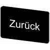 Labeling plate 17.5 x 27 mm, label black, labeling: Zurück. 3SU19000AD160AG0