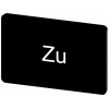 Labeling plate 17.5 x 27 mm, label black, labeling: Zu. 3SU19000AD160AL0