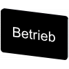 Labeling plate 17.5 x 27 mm, label black, labeling: Betrieb. 3SU19000AD160AP0