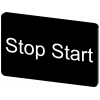 Labeling plate 17.5 x 27 mm, label black, labeling: Stop Start. 3SU19000AD160DC0