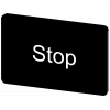 Labeling plate 17.5 x 27 mm, label black, labeling: Stop. 3SU19000AD160DS0