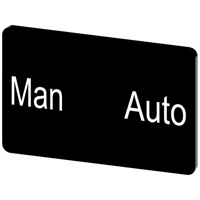 Labeling plate 17.5 x 27 mm, label black, labeling: MAN Auto. 3SU19000AD160EA0