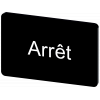 Labeling plate 17.5 x 27 mm, label black, labeling: Arret. 3SU19000AD160GB0