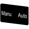 Labeling plate 17.5 x 27 mm, label black, labeling: Manu Auto. 3SU19000AD160GT0