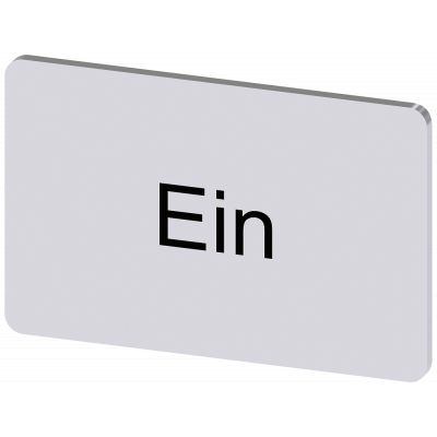 Labeling plate 17.5x27 mm, silver-colored label, labeling: Ein. 3SU19000AD810AB0