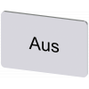 Labeling plate 17.5x27 mm, silver-colored label, labeling: Aus. 3SU19000AD810AC0