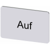 Labeling plate 17.5x27 mm, silver-colored label, labeling: Auf. 3SU19000AD810AD0