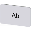 Labeling plate 17.5x27 mm, silver-colored label, labeling: Ab. 3SU19000AD810AE0