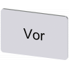 Labeling plate 17.5x27 mm, silver-colored label, labeling: Vor. 3SU19000AD810AF0