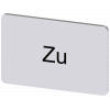 Labeling plate 17.5x27 mm, silver-colored label, labeling: Zu. 3SU19000AD810AL0