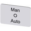 Labeling plate 17.5x27 mm, silver-colored label, labeling: Man-O-Auto. 3SU19000AD810DY0