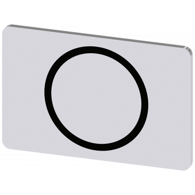 Labeling plate 17.5x27 mm, silver-colored label, icon: O*. 3SU19000AD810QA0