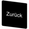 Labeling plate 27 x 27 mm, label black, labeling: Zurück. 3SU19000AE160AG0