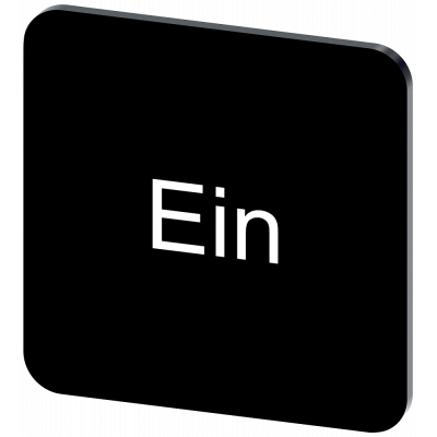 Labeling plate 22 x 22 mm, label black, labeling: Ein. 3SU19000AF160AB0